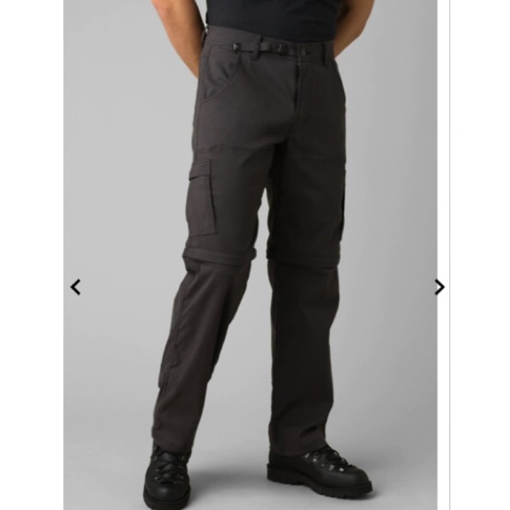 PrAna Zion Convertible Men’s charcoal grey pants